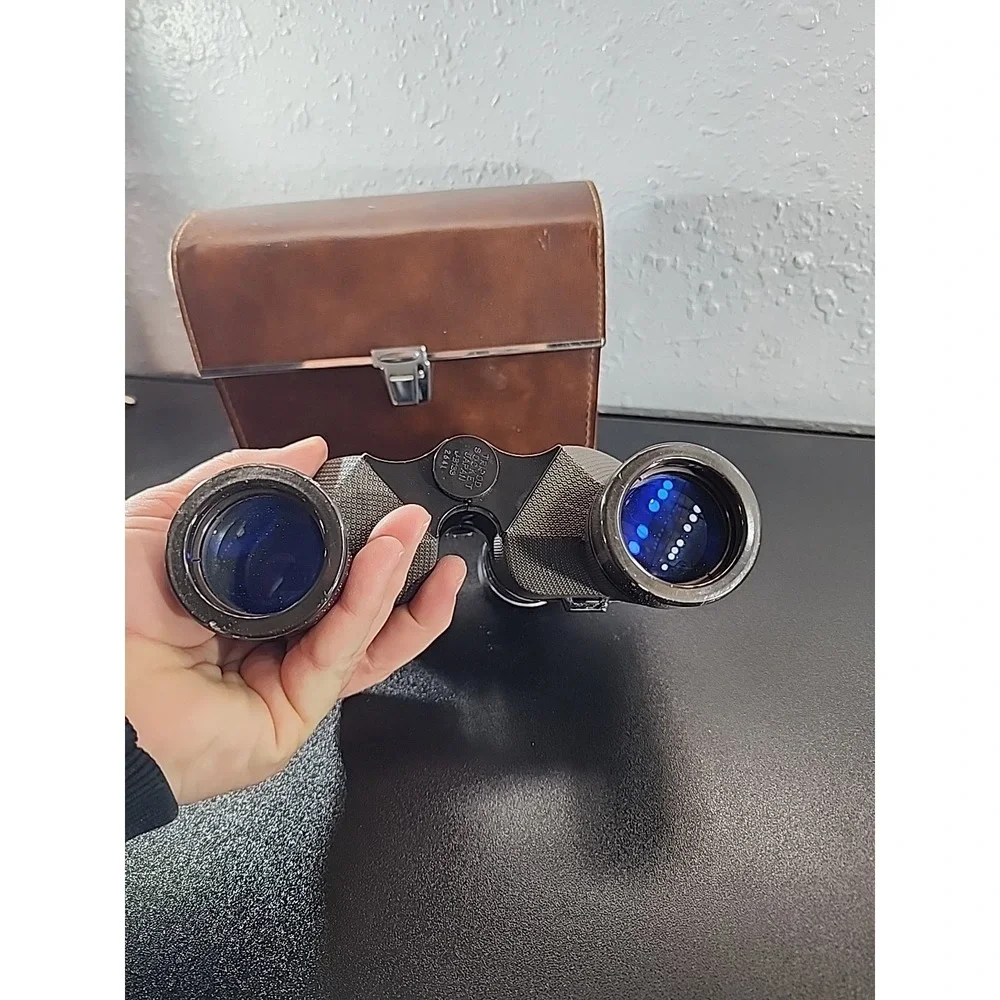 Vintage EMPIRE Model 270 7x35 Fast‎ Focus Binoculars With Case Work Great